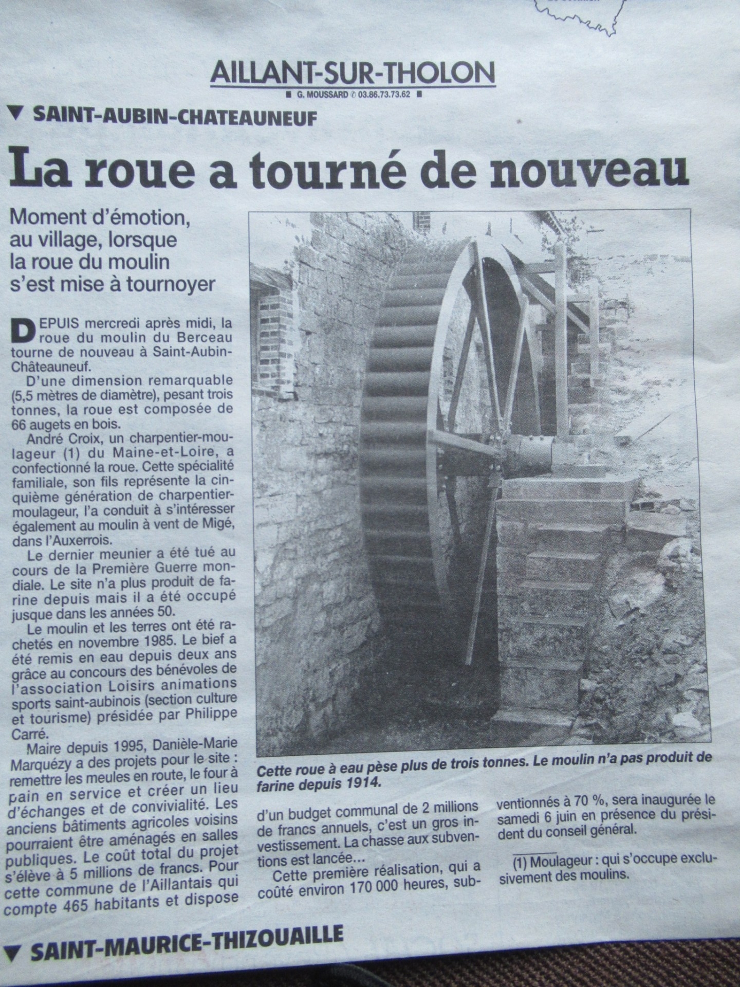 La roue du moulin du berceau 2 